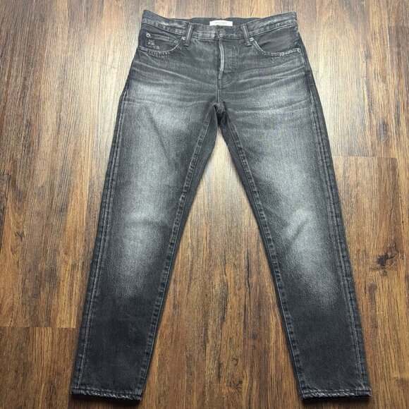 Moussy Vintage Straight Jeans Distressed Faded Black Button Fly Women’s Size 24 - Picture 1 of 12